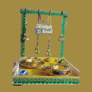 Customized Name Plater Mehndi Tray