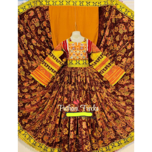 Pathani Dress Orange Yellow