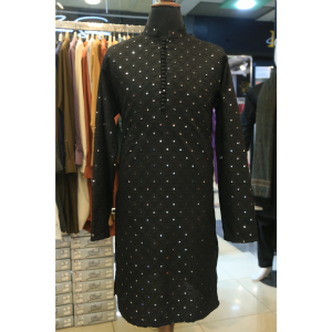 Black Mirror work embroidered Kurta pajama