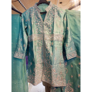 Party Dress Handmade green