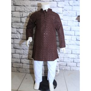 Kids Self embroidered kurta pajama