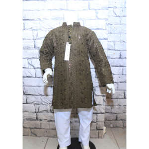 Self embroidered kurta pajama for Kids