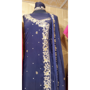 Elegant Handmade Women Suit Blue