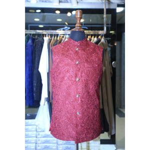 Self embroidred Westcoat